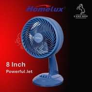 Powerful TURBO HOMELUX Table Fan 8" HTF-208PW Jet Air Circulation Fan Kipas Angin Meja 8” Kipas Meja