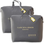 Dwafill Storage Bag with Zip, Pack of 2 Bags Storage, Duvets Storage, Bedding Transport Bag, Moving