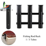 Weihe 1 / 3 Tubes Slot Plastic Fishing Rod Racks Holder Socket for Boat Marine Fishing Box Kayak Yacht