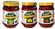 Delight Fresh Ready-to-Eat Mango, Lemon, Tomato Achar/Pickle Jar 250 g Each Combo of 3 with Ginger &