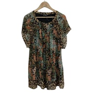 TELIC HYSTERIC GLAMOUR LAMO Dress Brown Multi mini Light Women Flower pattern black Short sleeves Pa