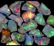 Ethiopian Opal Raw, Fire Play Opal, Opal Supply, Jewelry Making Stones, DIY Crystals, Energy Stone, 