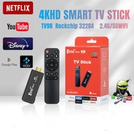 Latest version 12.0TV98 Smart TV Stick Digital TV Stick Netflix/YouTube/Google Android 2.4G/Live Cha