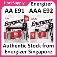 Energizer AA / AAA Max Alkaline Battery 1.5V (6pcs/card) E91 / E92 [FAST SHIP OUT]