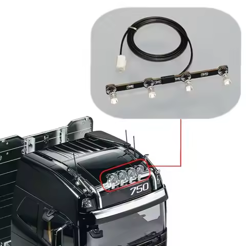 LED Roof Spotlight PCB Light Board for 1/14 Tamiya RC Dump Truck for VOLVO FH16 750 56362 56360Car A