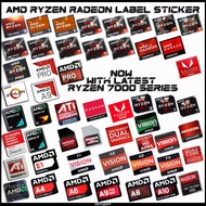 AMD Athlon Vega Ryzen ATI AMD Ryzen 3 Ryzen 5 Ryzen 7 Ryzen PRO Ryzen 3,5,7 7000 Laptop Desktop Label CPU Sticker Vinyl