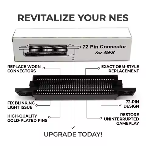 NES 72 Pin Connector Slots NES Game Card Socket NES Goldfinger