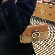 Morgan 2024 กระเป๋าสะพายสตรีใหม่ของแท้หนังใต้วงแขนกระเป๋าCrossbodyกระเป๋าถือผ้าหอมลูกไม้