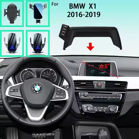 Car Phone Holder For BMW X1 F48 F49 2016-2019 6.5" Screen Bracket Mobile Phone Support Car Mounts Wi