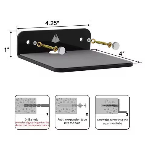 Acrylic Speaker Mount Multifunctional Portable Speaker Wall Shelf Stand for Webcam Cell Phones Route