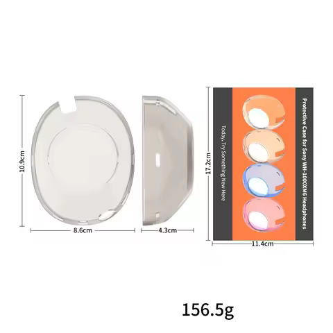 Transparent Minimalist Hard Case TPU Protective Cover for Sony WH-1000XM6 Headphones
