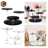 [prettyia] Round Acrylic Products Display Riser Stand, Jewelry Display Stand, 3 Tier Mini Display Ri