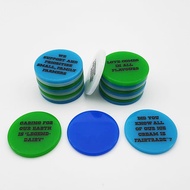 Custom Acrylic Plastic Coin Printed Pattern Reward Card Children's Points Token Colorful Small Round