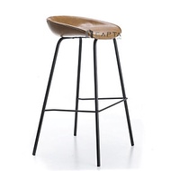 Ghế quầy bar nệm PVC màu nâu CB NIKA-P Nội thất Capta Ghế bar Cafe lưng thấp nệm vải bọc da PVC màu 