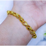 24K HONG KONG GOLD PLATED GOLD CHAIN BRACELET