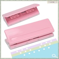 [dreamedge] Metal 6-Hole Punch-Adjustable, for A4/A5/A6 Paper, 6-Ring Binder Hole Puncher, Includes 