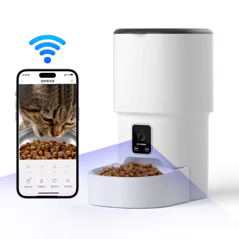 Tuya Smart 4L Automatic Cat Feeder APP Control Timer Pet Food Dispenser Anti-Jam Support Freeze-Drie