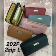 FASHION WOMEN LONG PURSE WITH ZIP CASUAL BUSINESS DOMPET WANITA BEG DUIT WANITA 2 Zip WALLET