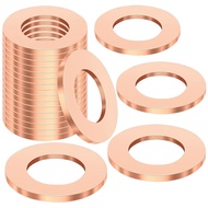 HNYYZL M12 Oil Drain Plug Crush Washer, 20Pcs M12 Copper Oil Pan Washer, Copper Crush Washers Sealin