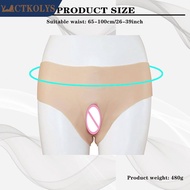 CTKOLYS Men Silicone Fake Vagina Underwear Panties Hiding Gaff Penetratable Realistic Pussy For Cros