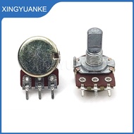 5Pcs WH148 Type Single 3-Pin C10K C20K C50K C100K Amplifier Audio Volume Potentiometer D Shaft Lengt