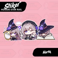 Honkai Star Rail Herta Sticker | Sticker Herta HSR | Merch Anime Game Vinyl Waterproof
