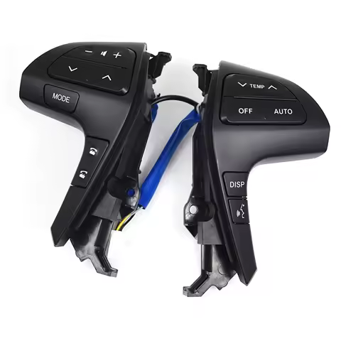N60R-1Pair 84250-0K020 Silver Steering Wheel Audio Control Button With Bluetooth For Toyota HIGHLAND