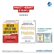 Literacy Access - Never Split the Difference and atomic Habit Book Package