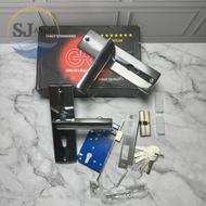 (1 SET) PREMIUMGRT Door Lock Handle Stainless Steel Handle 888 999 SN - BN | SJ ABADIE |