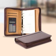 Leather Cover Binder Note with Calculator - Y8302
