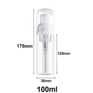 2Pcs 30ml 50ml 60ml 100ml Plastic Foam Pump Bottle Empty Face Eyelashes Cosmetic Bottle Cleaner Soap