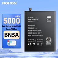 NOHON BN5A Phone Battery for Redmi Note 10 5G / Note 11 4G / POCO M3 Pro Replacement Bateri Lithium 