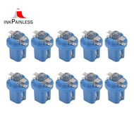 10Pcs LED Bulb Meter Dash B8-5D T5 Lamp with Holder Blue Tuning Auto Car Light