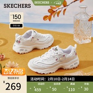 斯凯奇skechers老爹鞋女士熊猫鞋刺绣厚底内增高小白鞋子休闲百搭季 11977-白色/WHT 38