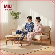 MUJI Ladies Side Seamless Double Gauze L/Slv Pajamas