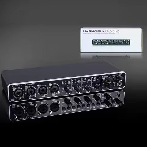 UMC404HD Sound Card 4-In/4-Out USB 2.0 Audio/MIDI Interface With 4 Midas Mic Preamps Pa System Sound