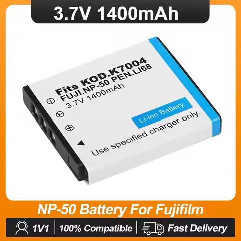 FNP-50 Battery 1400mAh 3.7V Rechargeable Batteries for Fujifilm FinePix F200EXR F75EXR F70EXR F100fd