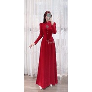 Bridal ao dai, modern wedding dress, engagement ao dai, wedding ao dai, high-class and luxurious bro
