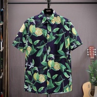 M-5XL Hawaiian Loose Sports All Match Plus Size Casual Short Sleeve Floral Shirt Men