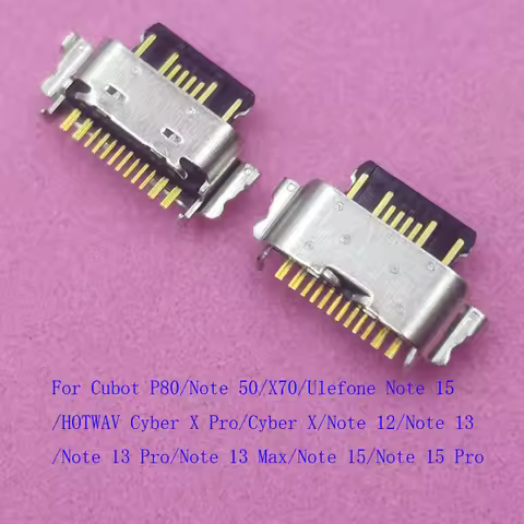 2-100Pcs Charger Connector Plug Dock USB Charging Type C For HOTWAV Cyber X Note 12 13 Pro Max 50 Cu