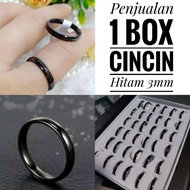 4s Grosir Solo || 1 Box Cincin Titanium Anti Karat & Luntur , isi 36pacs bisa request ukuran ( free 