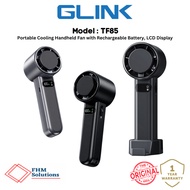 Glink TF85 Portable Cooling Handheld Fan With Rechargeable Battery, LCD Display