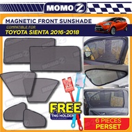 Car Toyota SIENTA 2016 - 2018 Window Magnetic Sun Shade Magnet Sunshade FREE TouchNGo Stick Holder A