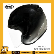 ARC Ritz Two Tone Silver Helmet | Original ARC Helmet Singapore