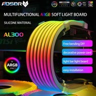 COOLMOON AOSOR Neon Light Strip PC Backlight ยืดหยุ่นติดตั้ง5V ARGB Aura Sync ยืดหยุ่น LED Strip Lig