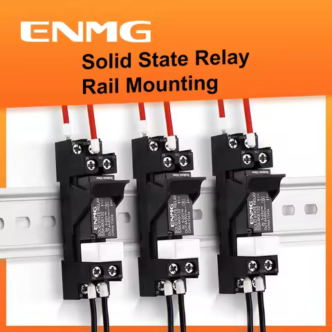 ENMG Small DIN-Rail Solid State Relay 24V 3A 4A 10A DC SSK10D6132 SSR DC to AC 220Vdc with base DC c