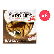 (6罐優惠裝) Banga Smoked Sardines in oil with Chili  6 x 120g #17403372 (6罐優惠裝) 煙燻油浸辣味沙甸魚