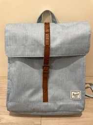 Herschel 環保便攜後背包 City Mid 粉藍 14L / 雙肩包 輕量 男女同款 皮革扣帶