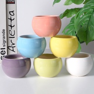 Color Small Ball Ceramic Succulent Flowerpot Modern Simple Fashion Illustration Pot Simulation Succulent Decorative Small Pot Wholesale