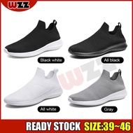 WZZ รองเท้าผ้าใบ รองเท้ากีฬา สำหรับผู้ชาย ไซซ์，สีดำทั้งหมด，สีขาว，สีเทา，ขนาด39-46